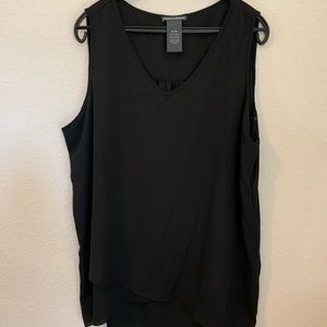 Chelsea & Theodore Black XL Polyester Tank Top